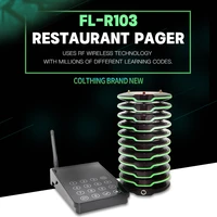 fl r103 coaster wireless paging system with 10 buzzers for restaurant waterproof pager cafe clinic church nursery table service
