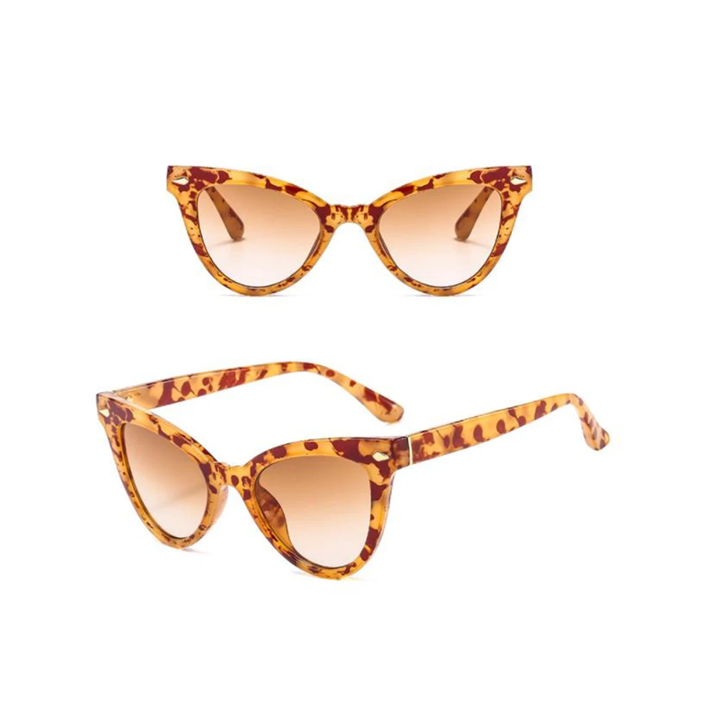 Новинка солнцезащитные очки с цветным узором кошачий глаз декоративные