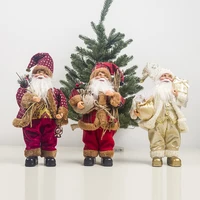 2019 new santa claus sitting or standing doll merry christmas delicate ornaments christmas child gift