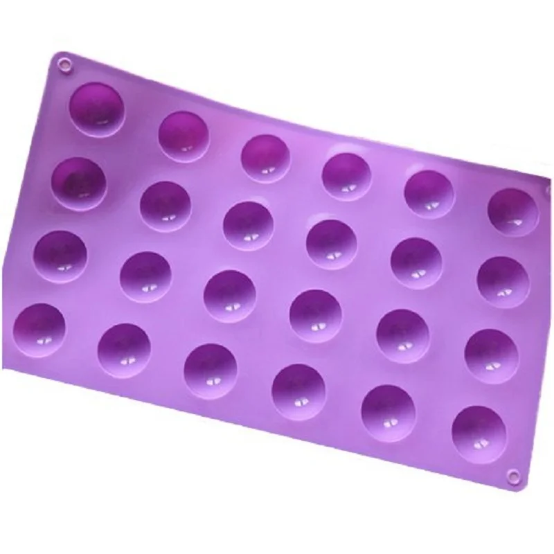 24 отверстие половина шара силиконовая шоколадная форма кубика льда лоток для