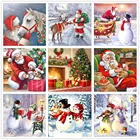 Рождественская 5D картина из страз JIEME, Полный алмаз Санта, сделай сам, вышивка крестиком, мультяшное оформление, подарок