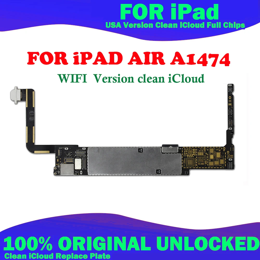 Оригинальная разблокированная материнская плата для ipad 5 / Air 1 с чипами A1474 версия