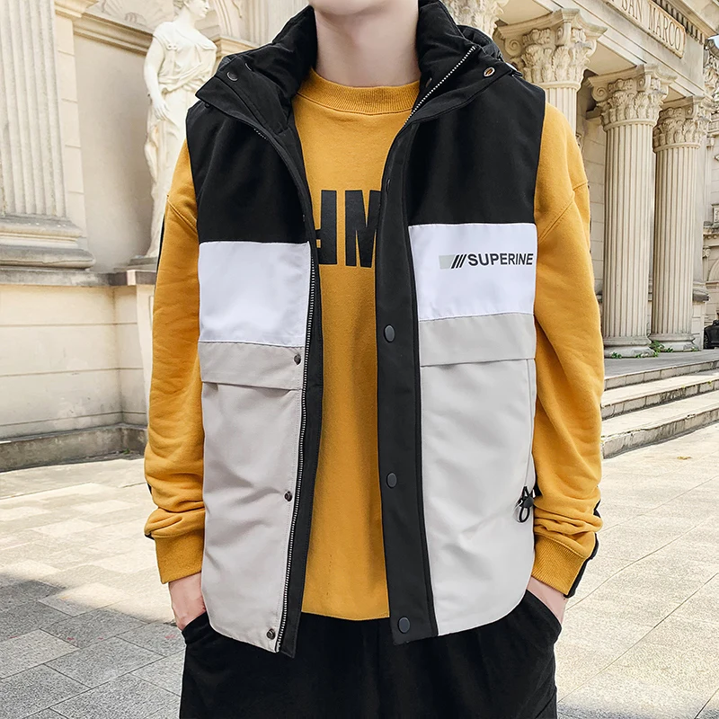 TFETTERS брендовая одежда Повседневный жилет для мужчин зимний безрукавка теплая