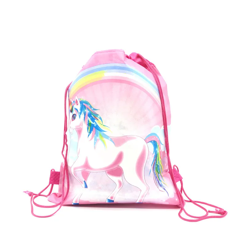 8Pcs/60Pcs Unicorn Drawstring bag for Girls Travel Storage Package School Backpacks Children Birthday Party Favors | Дом и сад