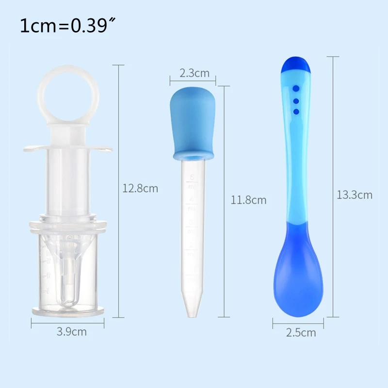 

7 Pcs Baby Slow Feeder Spoon Dropper Syringe Type Mills Nipple Feeder Both Sides