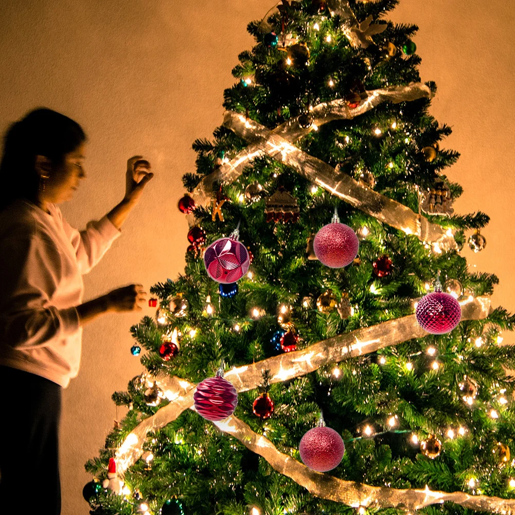 

12 шт., новогодние шары из ПВХ