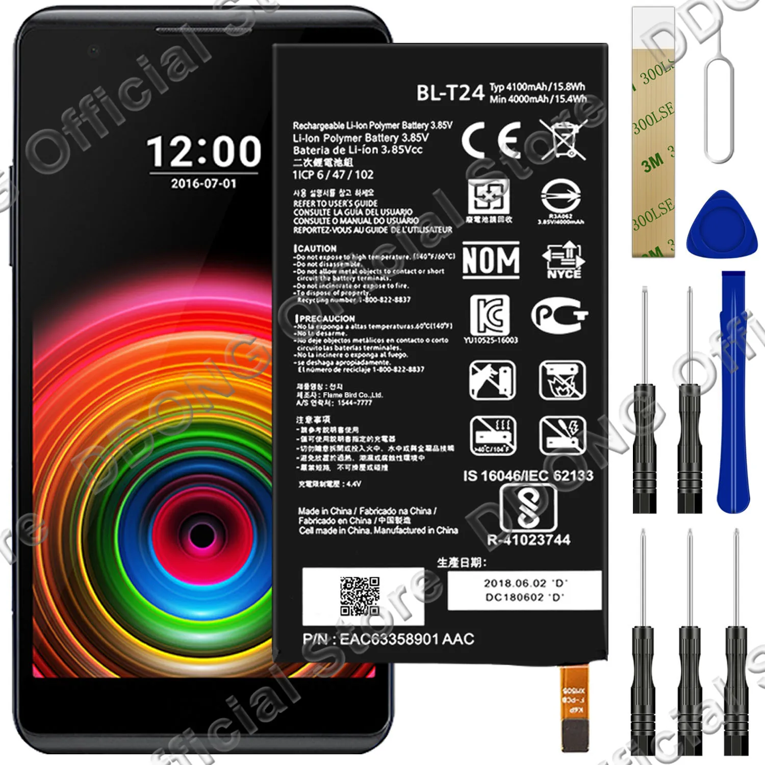 Замена Батарея BL-T24 для LG X Мощность K210 K220H K450 US610 K212 LS755 US701 H700 EAC63358901 с