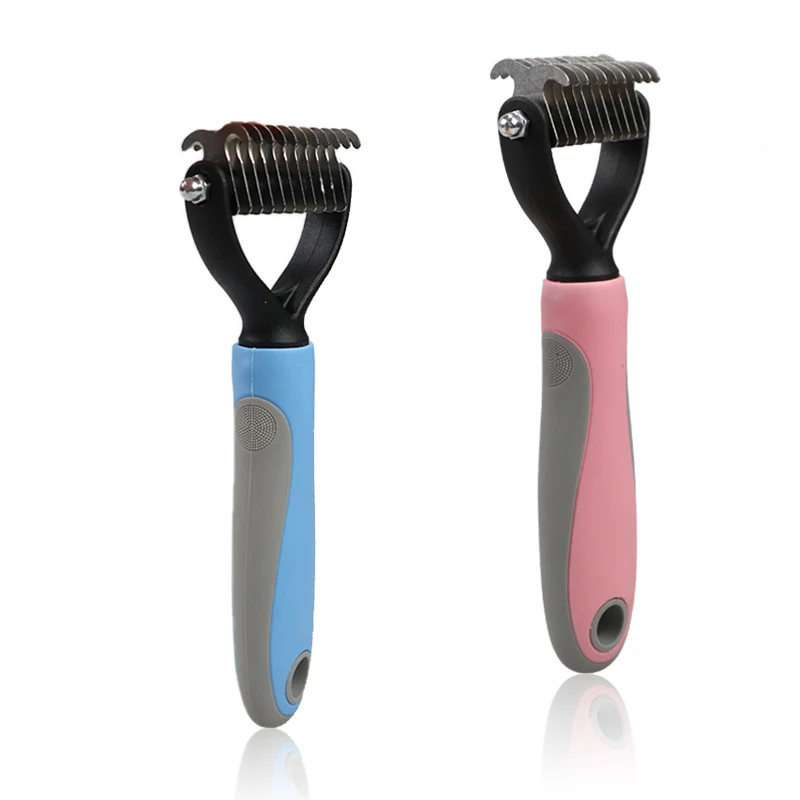 

Removal Comb for Dogs Cat Detangler Fur Trimming Dematting Deshedding Brush Grooming Tool For matted Long Hair Curly Pet