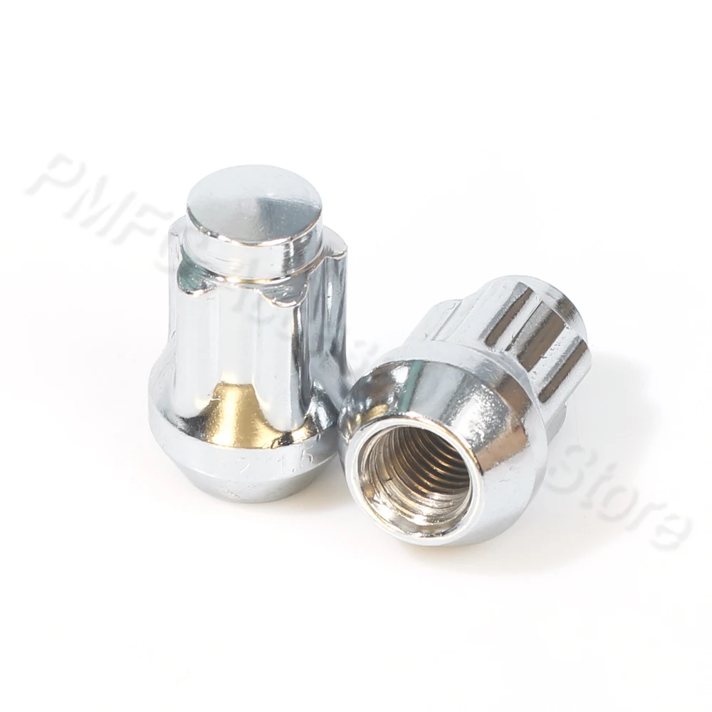 PMFC 4 Pcs 12x1.5mm Alloy Locking Wheel Nuts 60 degree Tapered Security Bolts With Key Anti Theft Racing Car Replacement Parts | Автомобили