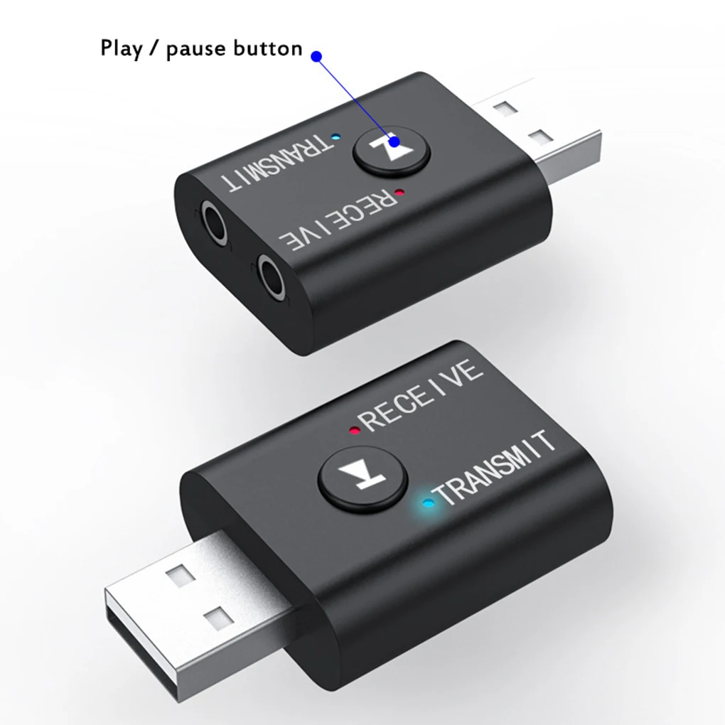 2 в 1 Bluetooth 5 0 аудио передатчик приемник Компьютер ТВ Портативный беспроводной USB