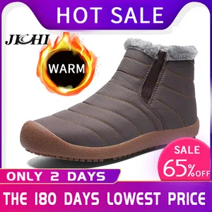 Мужские Водонепроницаемые удобные зимние ботинки, Теплые ботильоны на меху, легкая мужская обувь, большие размеры, 2019