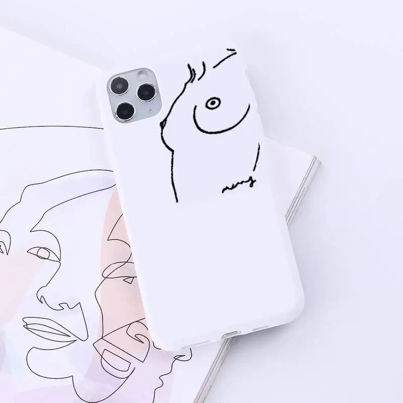 

Funny Abstract Art Lines Phone Case Candy Color for iPhone 6 7 8 11 12 s mini pro X XS XR MAX Plus