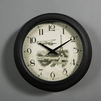 metal retro european minimalist wall clock clock creative metal living room quartz clock clock
