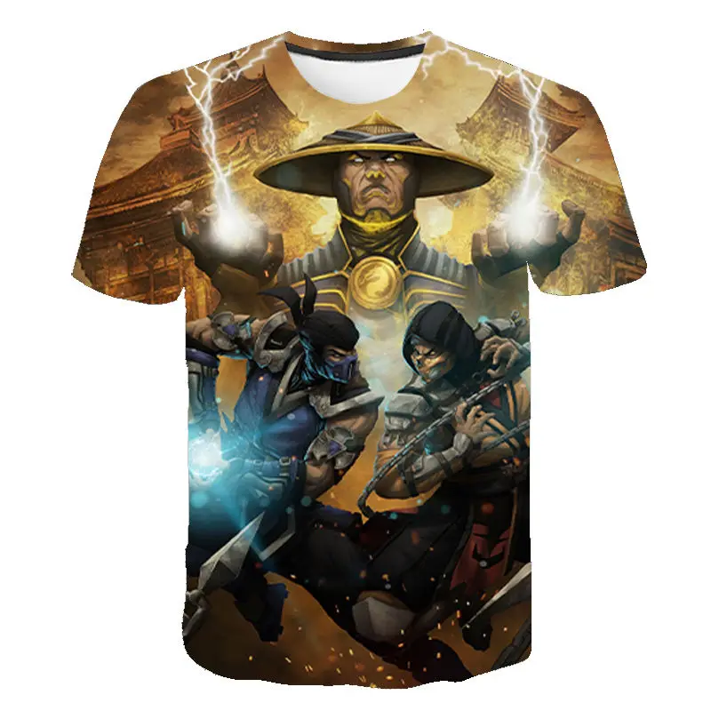 

The new summer 2021 3D Mortal Kombat T shirt for men and women 2020 Fighting Game Kids T shirt for children with short sleeves