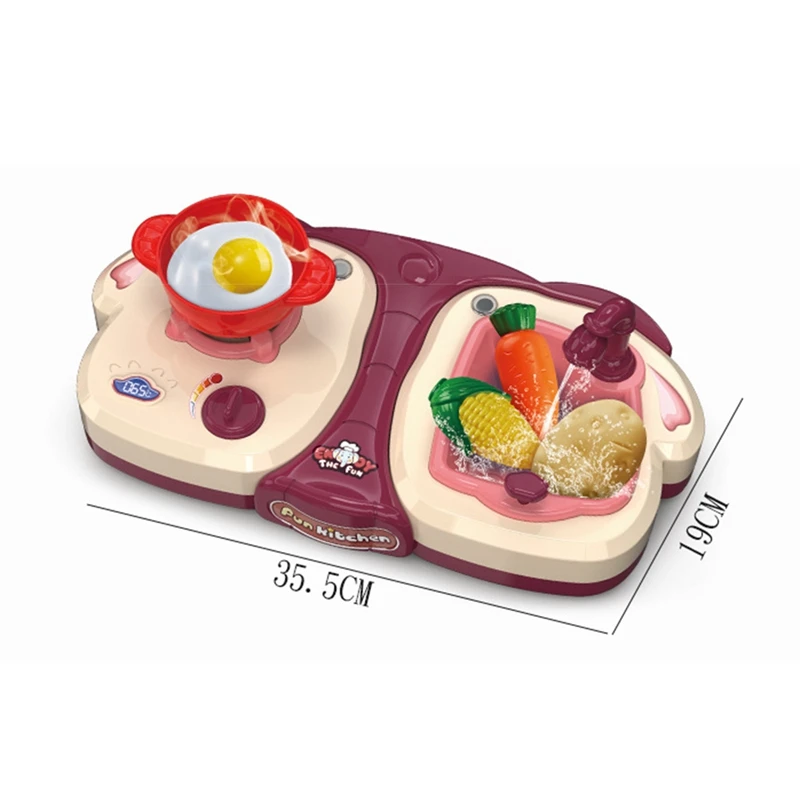 

Barbecue Grill Toy Set Spray BBQ Toy Cooking Playset Kids Pretend Role Play Game Food Sets Kitchen Set for Children