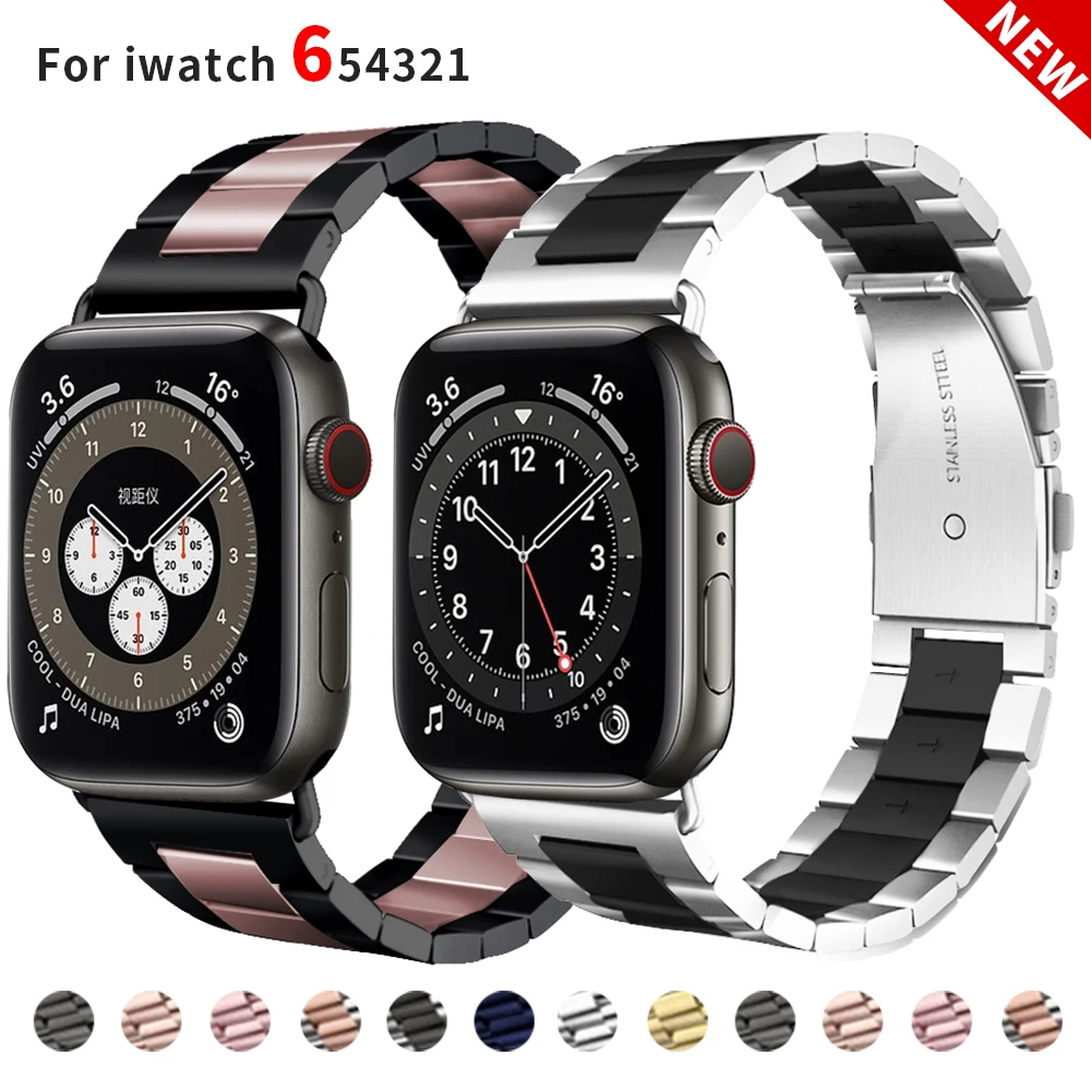 Нержавеющая сталь для Apple Watch Band 42 мм 38 серия 6 SE 5 4 3 2 1 Замена iWatch ремешок