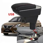 Автомобильный подлокотник для Nissan VERSA Sedan Latio Sunny 2012-2020 подлокотник коробка для хранения Renault Scala вращающийся 2013 2014 2015 2016 2017