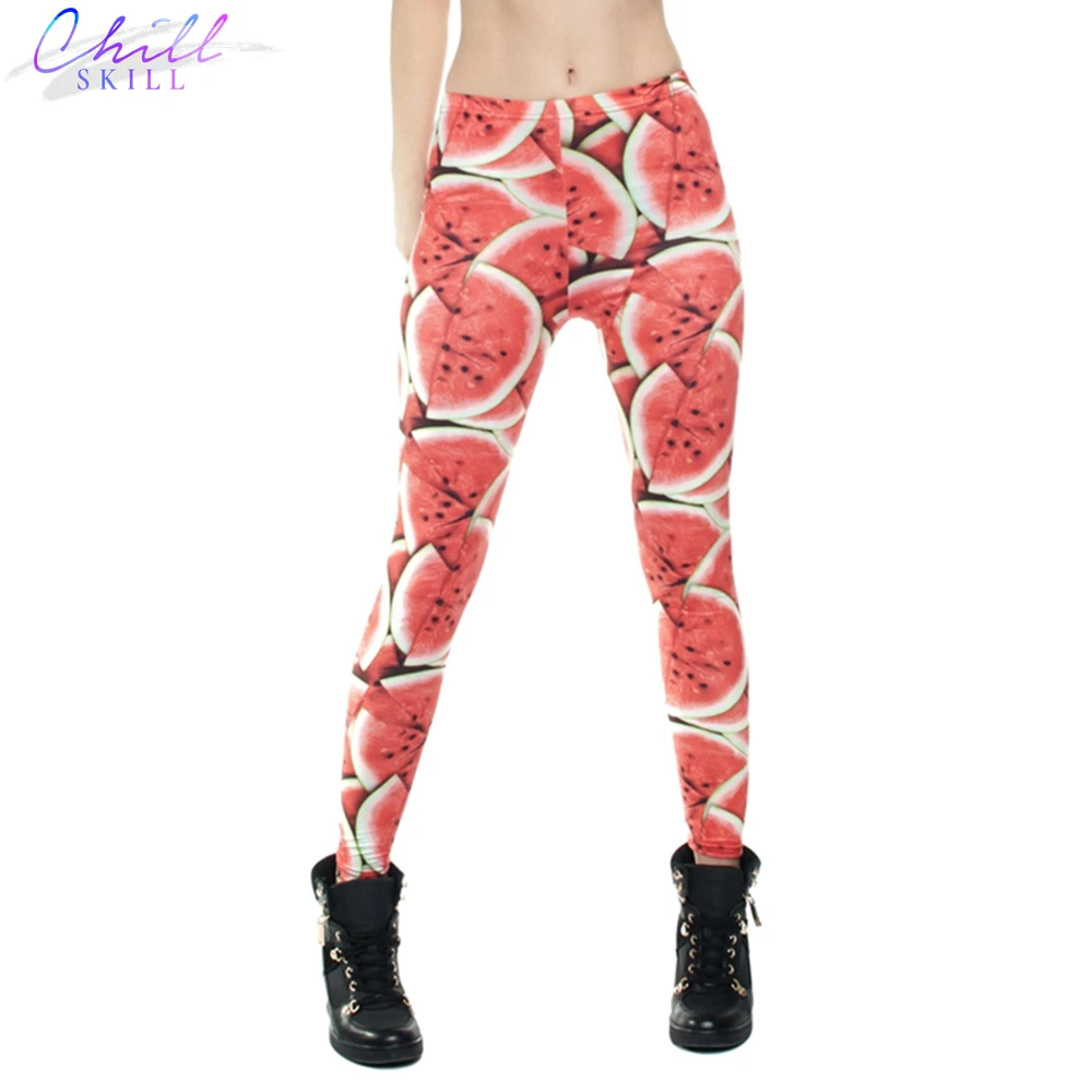 Холодильный мастерство леггинсы с рисунком в виде арбуза Фитнес Леггинсы