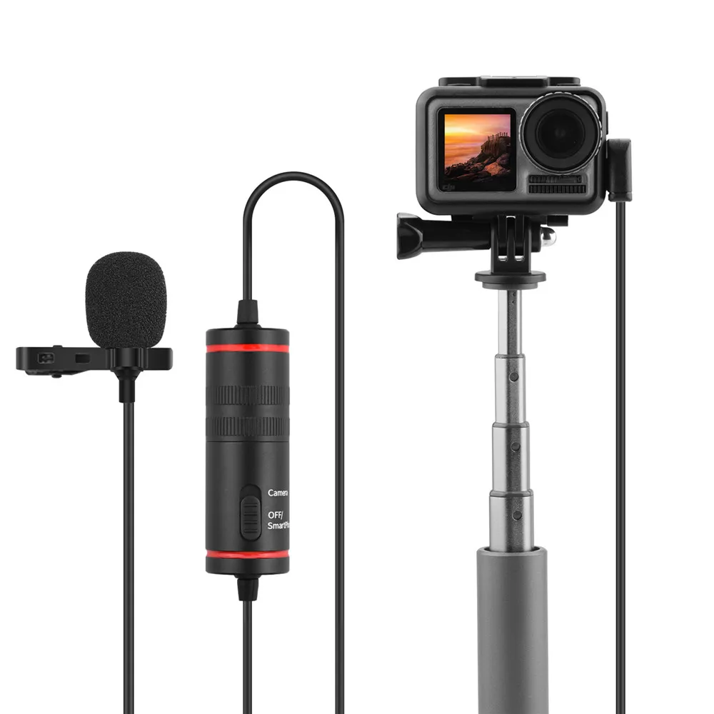 

For Osmo Action Sports Camera Audio Adapter&Lavalier Recording Microphone/Omnidirectional Lavalier Recording Microphone