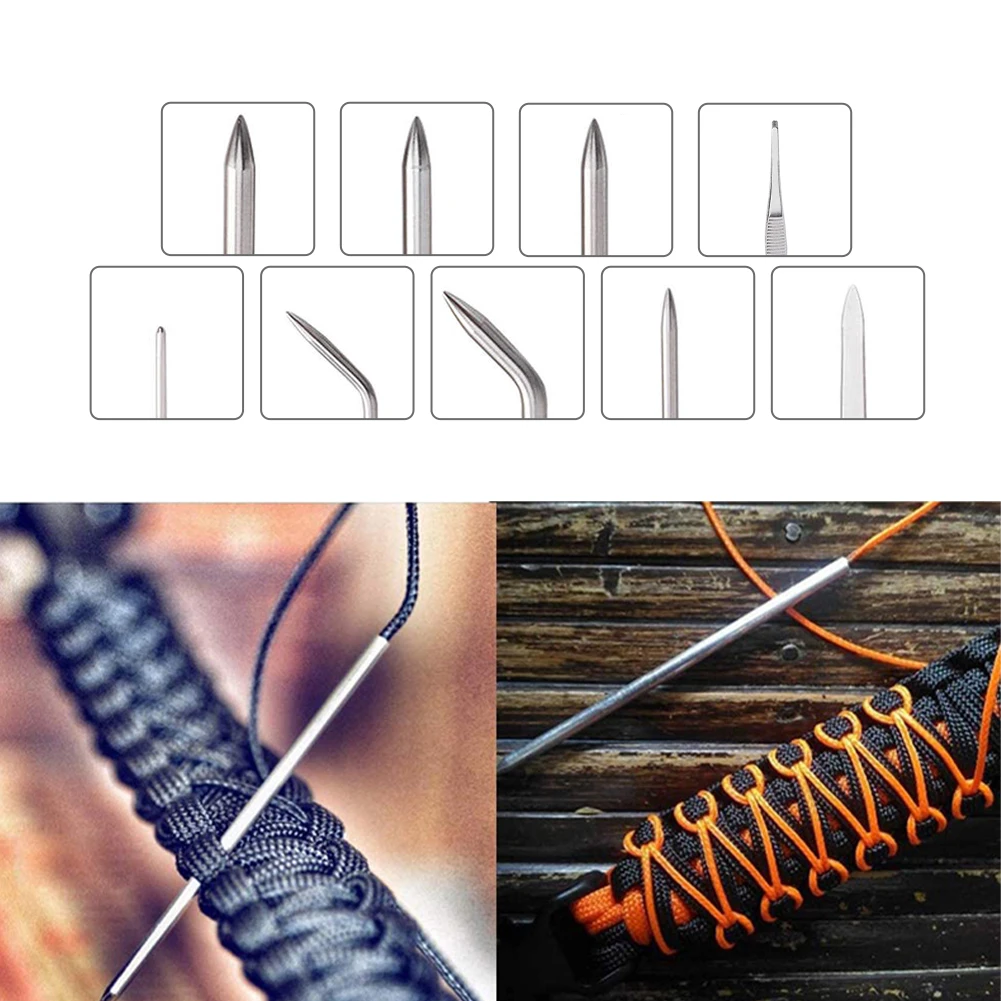 Высококачественный набор игл для Паракорда из 12 шт. алюминиевые иглы Fid шнуровки