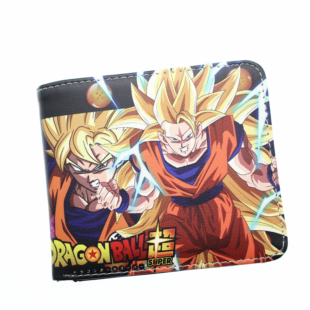 Аниме Dragon Ball Z кошелек Супер Saiyan Goku Vegetto для мальчиков и девочек карман на молнии для монет PU короткий держатель для карт