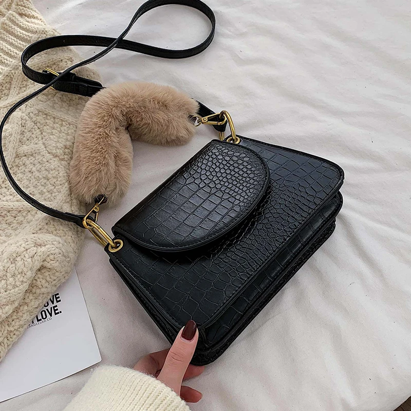 Элегантная женская плюшевая Сумка тоут новинка зимы 2019 дизайнерская сумка из