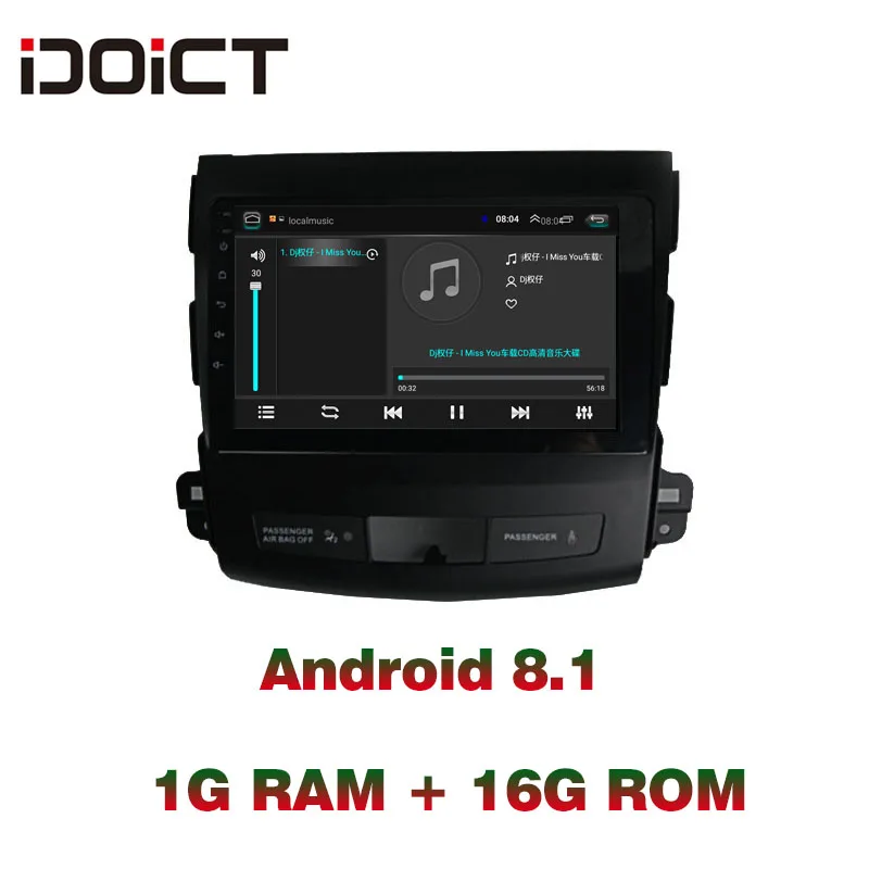 Автомобильный DVD-плеер IDOICT Android 8 1 с GPS-навигацией мультимедийный плеер для Mitsubishi