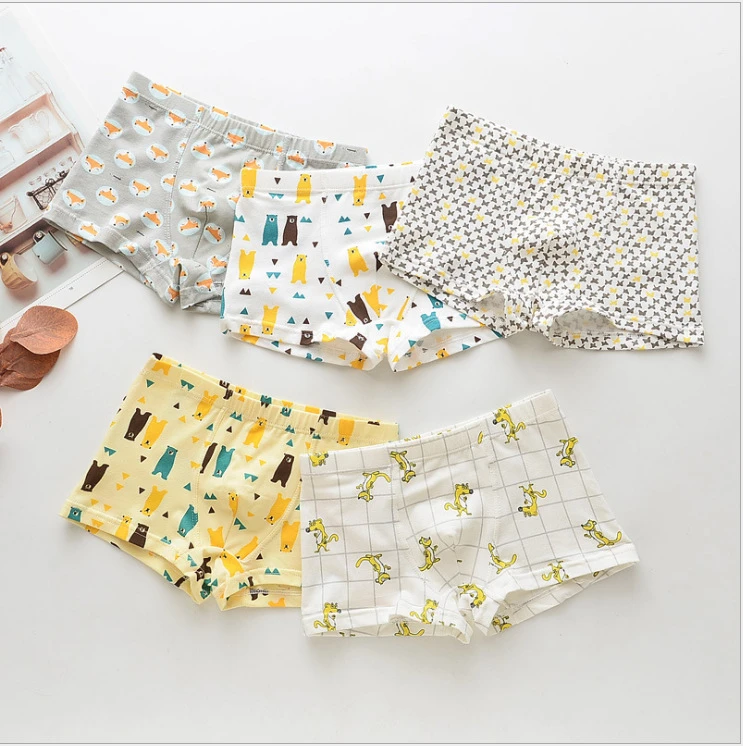 5 шт./лот детское нижнее белье для девочек штаны мальчиков подростков хлопковые