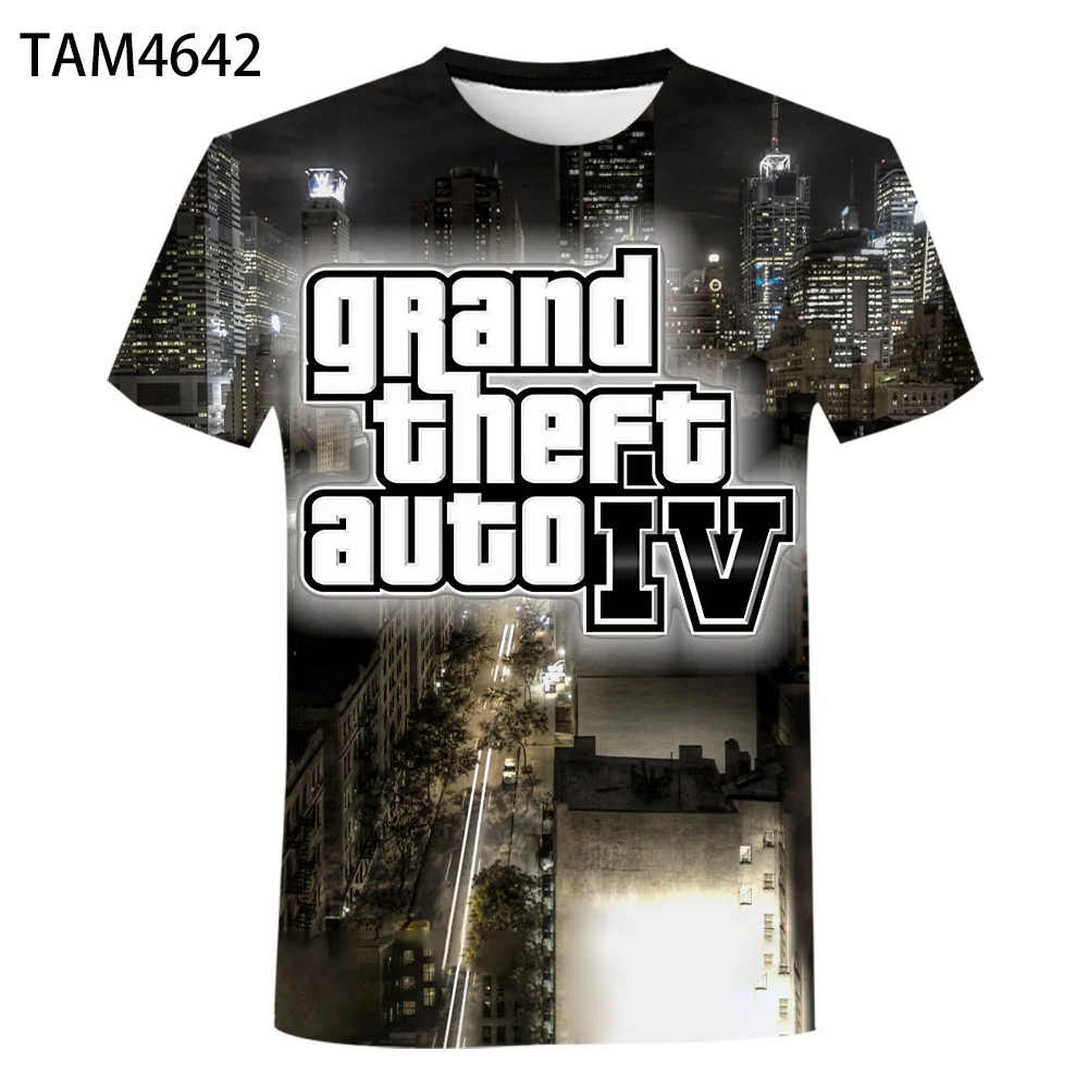 

2021 Men's 3D Printed Grand Theft Auto Children's Short Sleeve T-Shirt Hip Hop Top