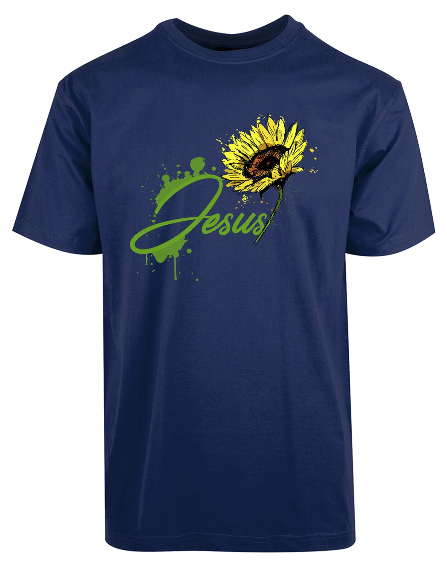 Jesus Sun Flower новые мужские религиозные блаженства Аутентичные Короткие рукава