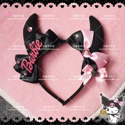 Ручной работы KC в виде маленького дьявола черного цвета стиле ретро обруч для