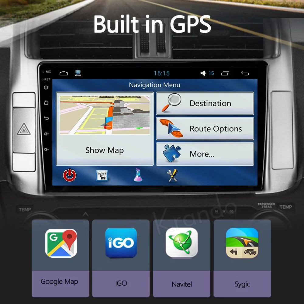 Krando Android 10 0 9 &quotIPS Full Touch автомобильное мультимедийное радио для Toyota Land Cruiser Prado 150