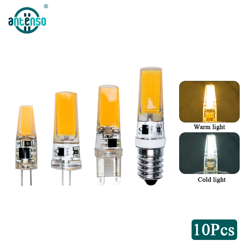 

10pcs/lot G4 LED Bulb 12V 3W 6W Light Bulb G9 LED 220V Lamp COB E14 Spotlight Chandelier Lighting Replace 30W 60W Halogen Lamps
