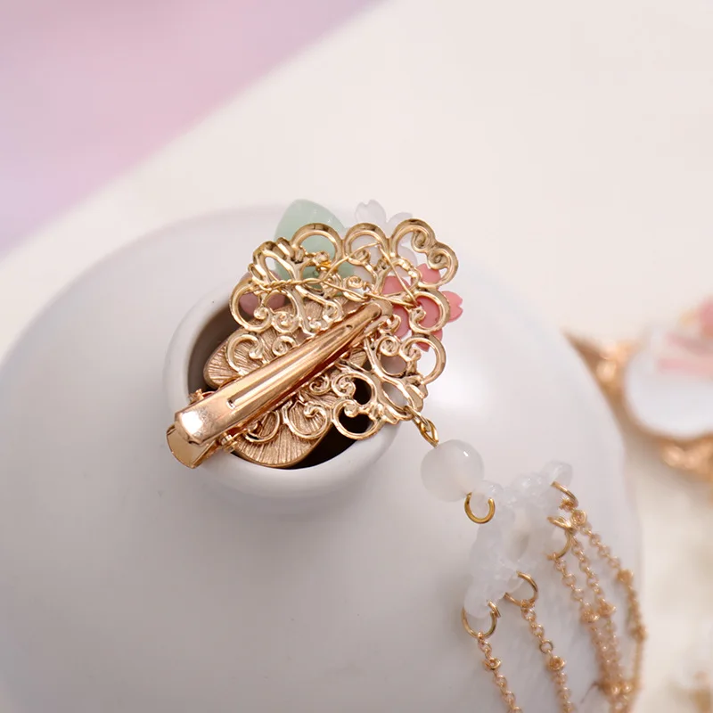 Женские заколки для волос с бусинами FORSEVEN 1 пара длинных заколок кисточками в