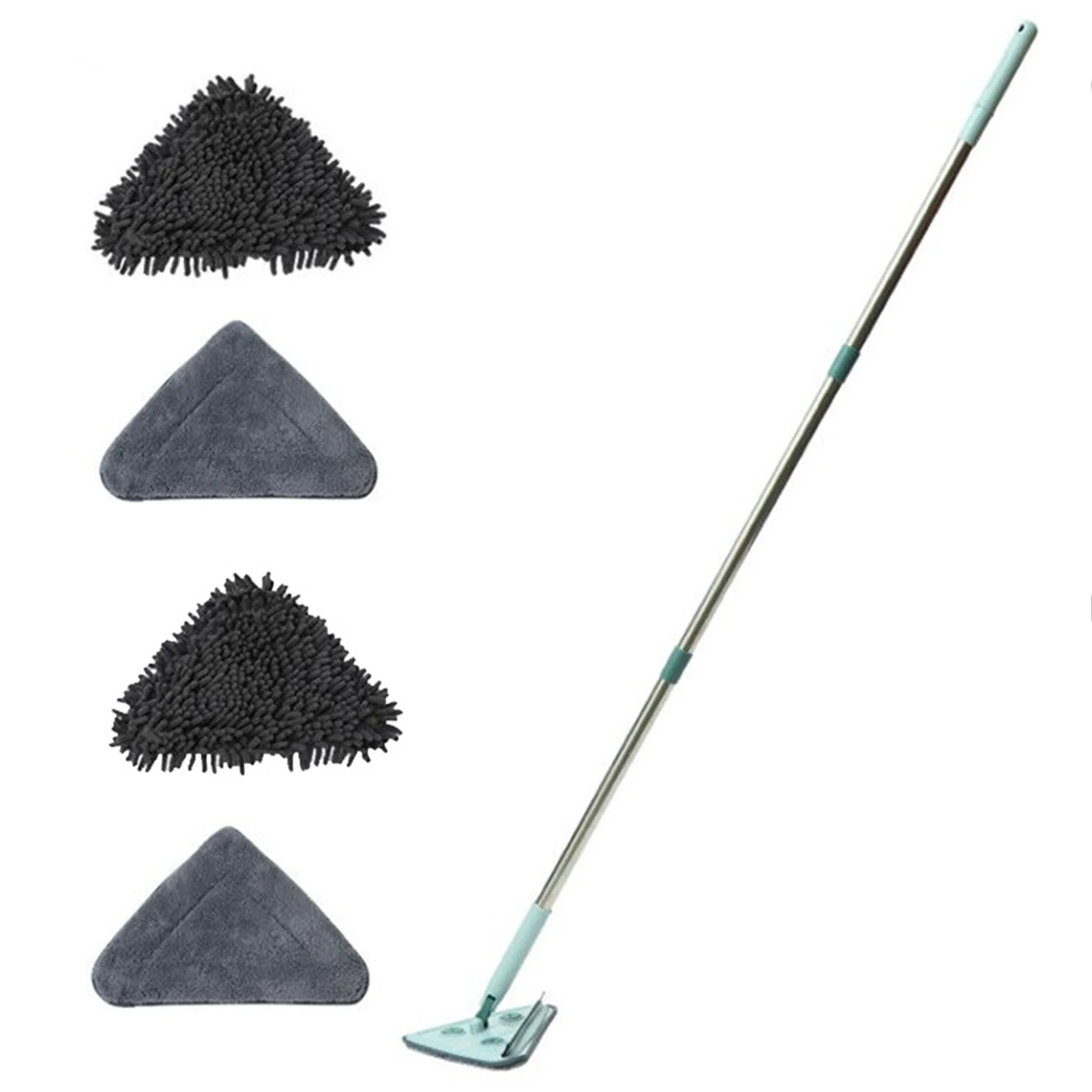 

Triangular Clean Mop Rotating Dust Mop With Refills For For Washing Glass Ceiling Wall Flat Floors Windows Home Kitchen Tool