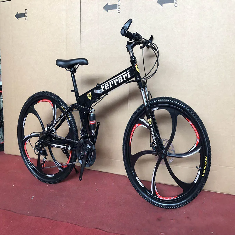 

Adult Bicycle 21-Speed 26-Inch Shock Absorption Multiple Color Students Folding Bike Double Disc Brake