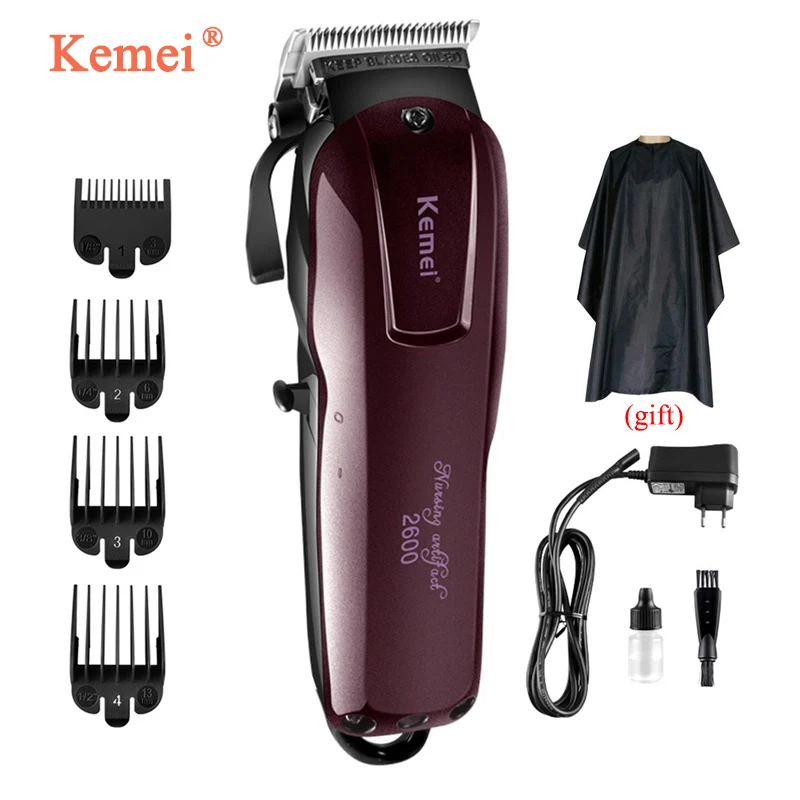 

Профессиональная электрическая машинка для стрижки волос Kemei, мощный триммер с KM-2600 головками из углеродистой стали