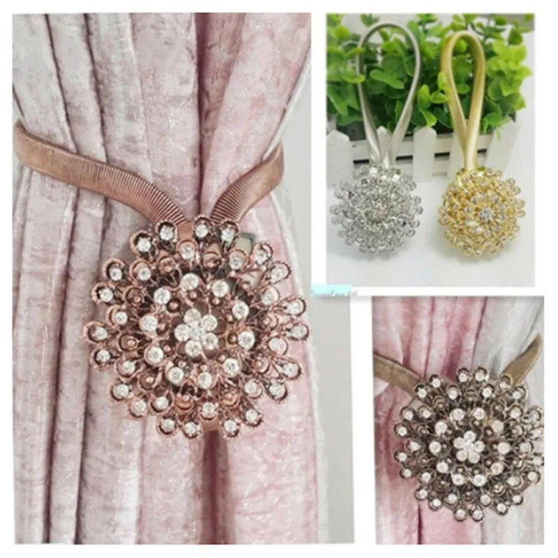 1 шт. хрустальные магнитные застежки для штор зажимы завязывания задней пряжки