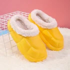 Детские хлопковые тапочки, Детские хлопковые тапочки из ЭВА, водонепроницаемая детская Высококачественная теплая хлопковая обувь для дома с толстыми шлепанцами