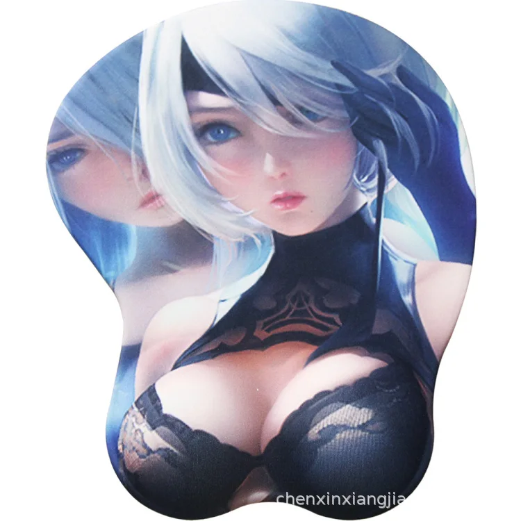 Miku Saber Nier Song Hana PUBG бетмен И Дедпул Fate DVA сексуальный сундук Мягкий гель 3D коврик для мыши эргономичный коврик для мыши с поддержкой запястья
