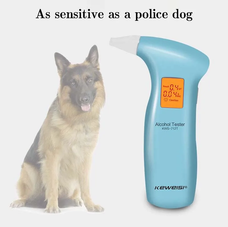 Новинка 2019 цифровой алкотестер с ЖК дисплеем и 4 мундштуками полицейский