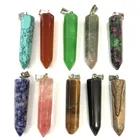 Модная шестиугольная подвеска в форме конуса, натуральный камень тигровый глаз, Агаты, хрустальные подвески, Подвески для изготовления ювелирных изделий, DIY ожерелье