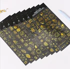 Милый Золотой Луны звёздные декоративные наклейки с принтами Вселенной, космоса наклейка на мобильный телефон для дневника 