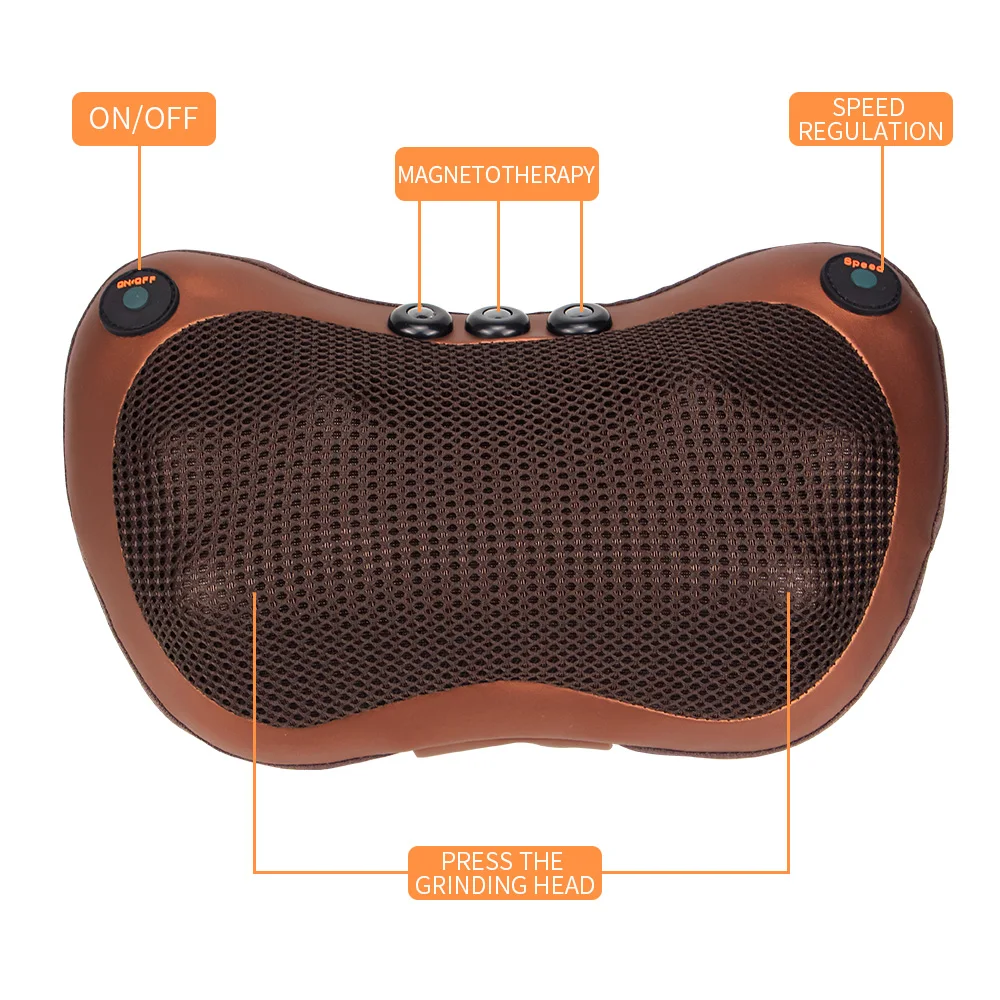 Массажная подушка для шеи 8D головка вибратор Электрический плечевой спины
