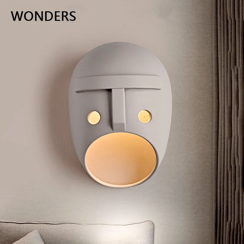 

Creative Modern LED Wall Lamp Mounted Resin Cartoon Doll Wall Light Fixtures for Bedroom Corridor aisle supermarket decor бра