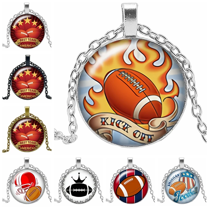2020 Новое лучшее футбольное домашнее ожерелье для команды подарок стеклянная