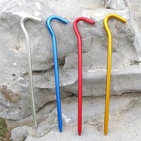 14pcs silver tool aluminum alloy outdoor round tent stake tent pegs camping nails accessories