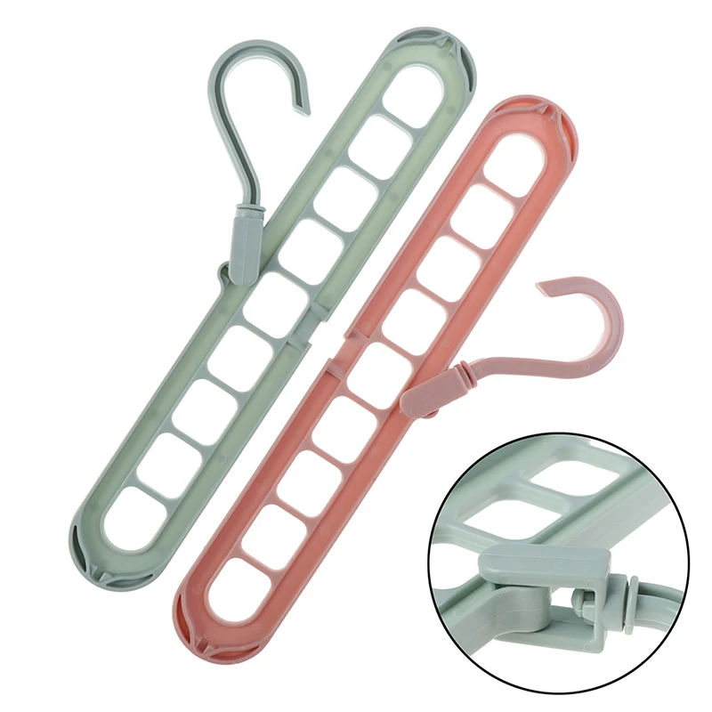 

1Pcs Plastic Scarf Clothes Organizer Wardrobe Racks Multi-port Support Circle Clothes Hanger Free Rotate Hangers Drying Rack