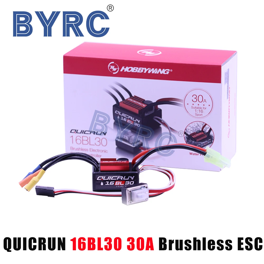 Оригинальный Бесщеточный Регулятор Скорости Hobbywing quirun 16BL30 30 А 1 шт. ESC для 1/16