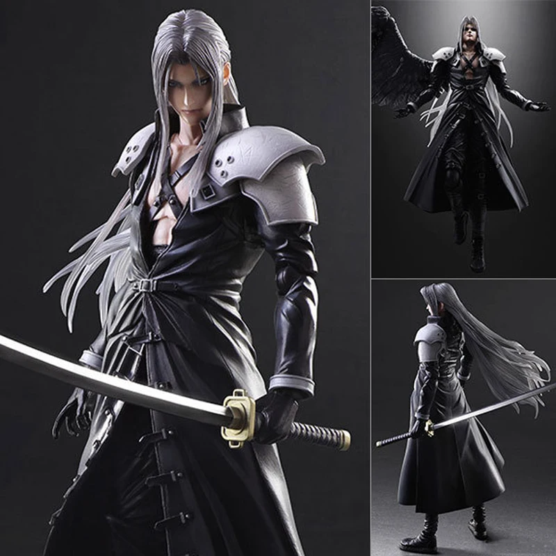 

PA Final Fantasy 7 Sephiroth Action Figure Squall Leonhart Gunblade Gk Pvc Model Toy Collections Carry Katana Anime Game Dolls